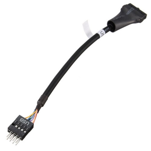 axGear USB 3.0 20-pin Header Female to USB 2.0 9-pin Male Adapter Converter Wire Cable