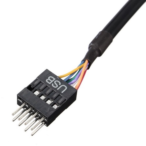 axGear USB 3.0 20-pin Header Female to USB 2.0 9-pin Male Adapter Converter Wire Cable