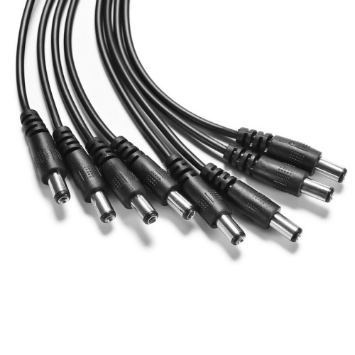 axGear DC Jack Power Splitter Cable 1 to 8 Adapter Female to Male for DVR Security Camera 5.5x2.1 mm