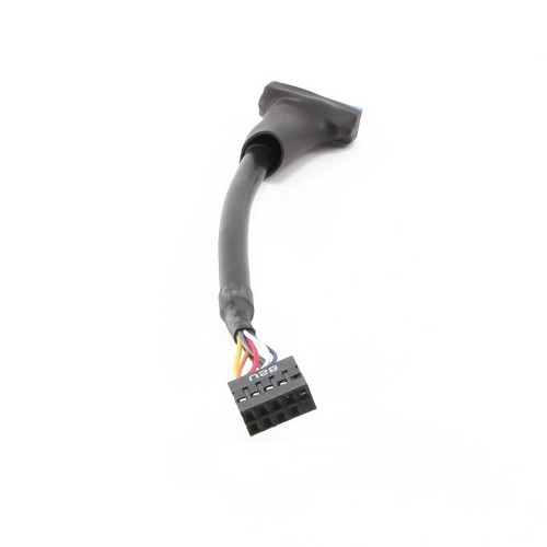 axGear New Portable USB 3.0 20-pin Header Male to USB 2.0 9-pin Female Adapter Black