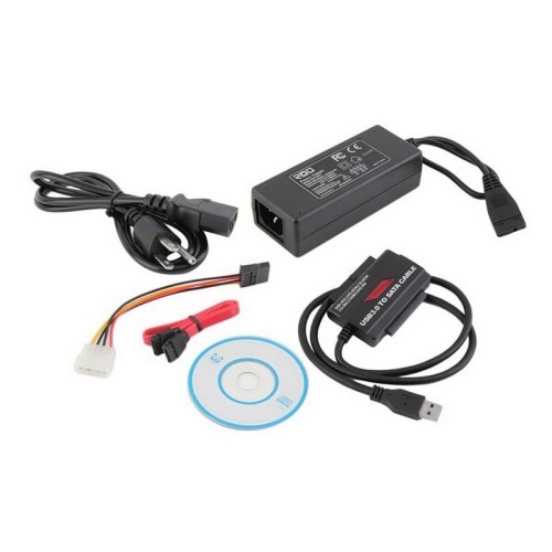 Convertisseur de câble USB 3.0 vers IDE SATA d’axGear avec adaptateur d’alimentation haute vitesse