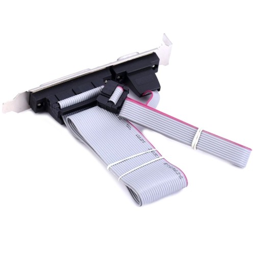 axGear Motherboard DB25 Com Port Serial Parallel Header Cable Bracket Connection