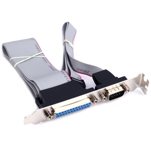 axGear Motherboard DB25 Com Port Serial Parallel Header Cable Bracket Connection