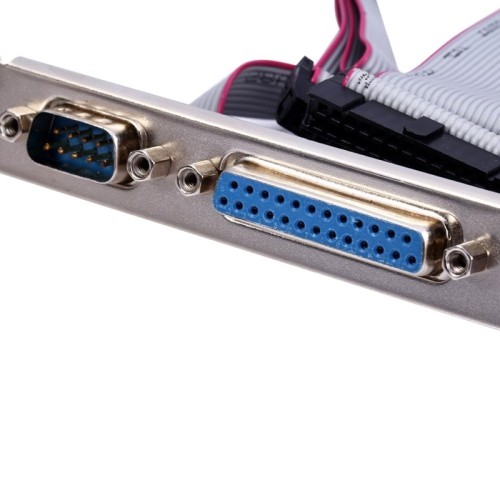 axGear Motherboard DB25 Com Port Serial Parallel Header Cable Bracket Connection
