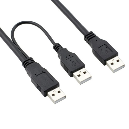 axGear Brand New USB 2.0 A Male to 2 X A Male Y Splitter Cable Cord for Power Data Sync