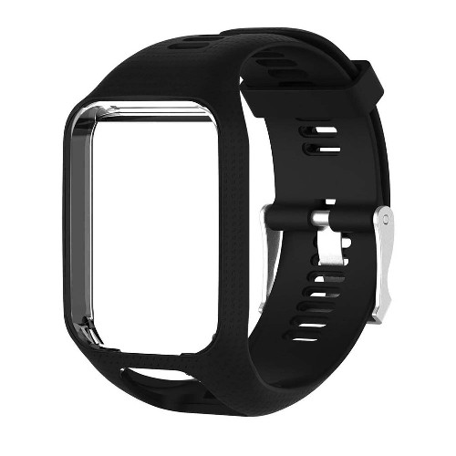 StrapsCo Replacement Band Strap for TomTom Runner 2 & 3 Watch in Black