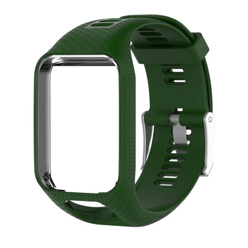 StrapsCo Replacement Band Strap for TomTom Runner 2 & 3 Watch in Army Green