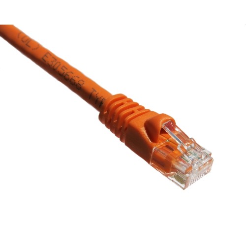 AXIOM MEMORY  100Ft Cat5E 350Mhz Molded Boot Patch Cable - Orange-(C5Emb-O100-Ax)