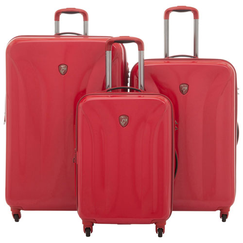 heys red luggage