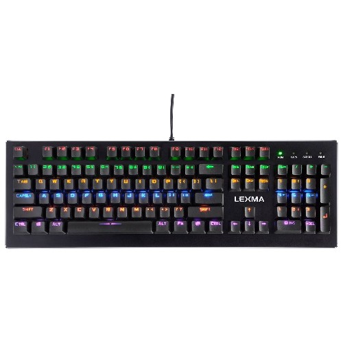 LEXMA  K900 Backlit Mechanical Switch Gaming Keyboard -- English In Blue