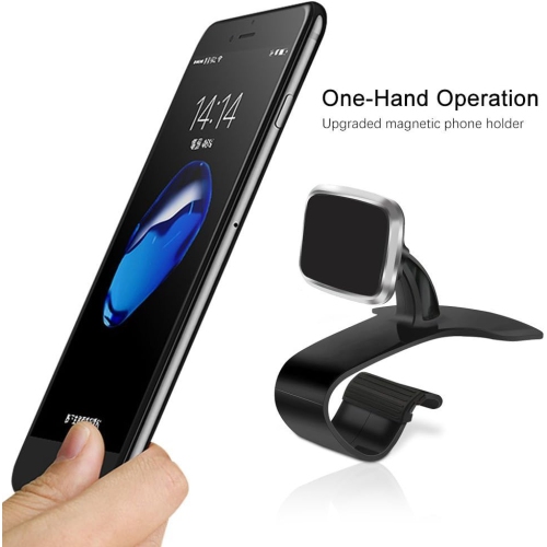 Navor Universal Car Phone Mount Holder for Vent Windshield Dashboard for Smartphones Including iPhone 7,7P, 6, 6S, Galaxy S7, S7 Edge-Sliver