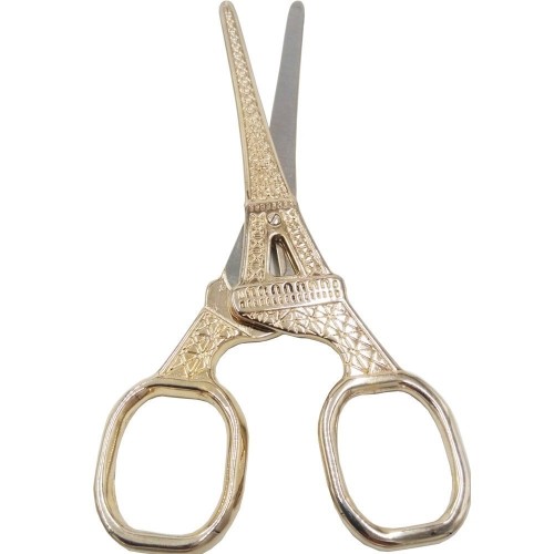 Eiffel Tower Embroidery Scissors 5.51-inch Small Sewing Scissors Retro Style Craft Scissors for Art Needle Work&nbsp;-Gold