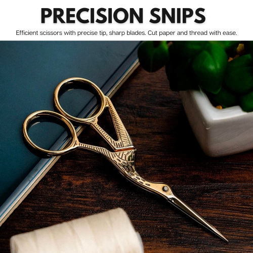 Arolly – 5.51 Ciseaux à broder de style rétro avec lames aiguisées, petites ciseaux de couture tout usage pour le travail d’art et d’aiguilles,