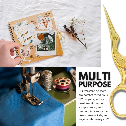 Arolly – 5.51 Ciseaux à broder de style rétro avec lames aiguisées, petites ciseaux de couture tout usage pour le travail d’art et d’aiguilles,