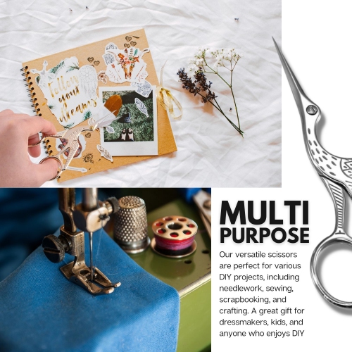 Arolly – 5.51 Ciseaux à broder de style rétro avec lames aiguisées, petites ciseaux de couture tout usage pour le travail d’art et d’aiguilles,