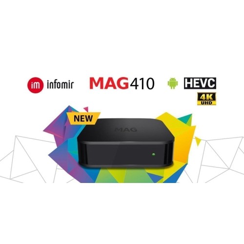 NEW Infomir MAG 410 UHD 4K Video IPTV OTT Streamer BOX Android