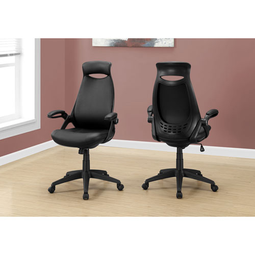 Fauteuil de bureau en similicuir Monarch - Noir