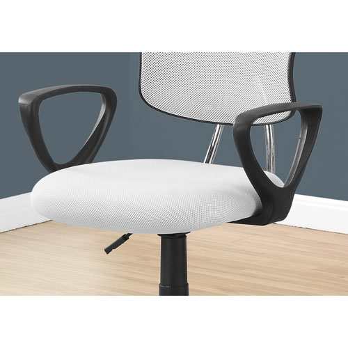 Monarch Polyester Office Chair - White