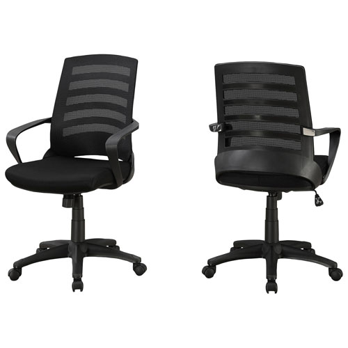 Monarch Polyester Office Chair - Black