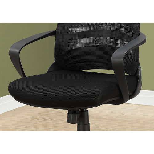 Monarch Polyester Office Chair - Black