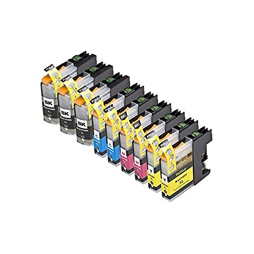 9 Pack Compatible Brother LC101 LC103 3 Black 2 Cyan 2 Magenta 2 Yellow for use with Brother DCP-J152W MFC-J245 MFC-J28