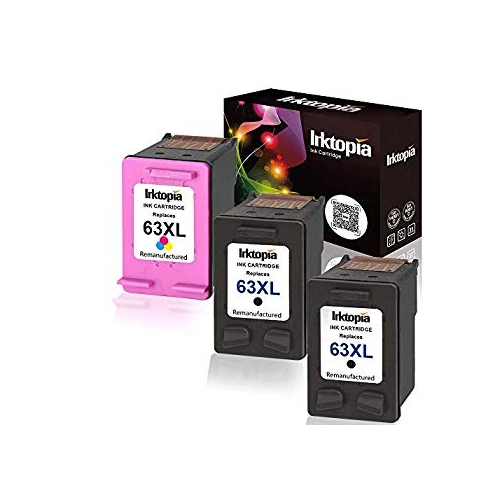3Pack 63XL Black /& Color 63 xl Ink Cartridges for HP OfficeJet 5255 5258 3830