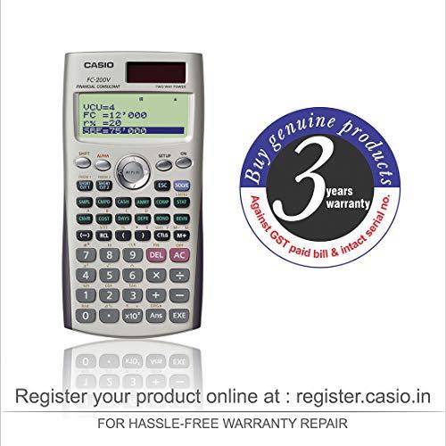 Casio FC-200V Financial Calculator with 4-Line Display