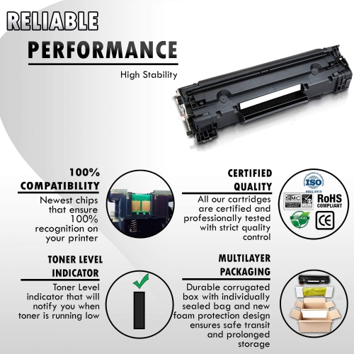 Inkfirst Compatible Toner Cartridge Replacement for HP CF283A 83A LaserJet Pro M201dw M201n M225dn M127fn M127fw M125nw
