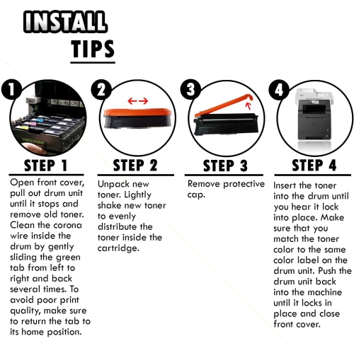2 Inkfirst Black Compatible Toner Cartridge TN336BK TN-336 BK Replacement for Brother TN336 TN-336 Black HL-L8350CDWT