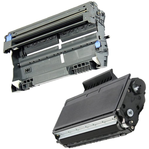 2PK Inkfirst® High Yield Compatible Toner Cartridge Drum Unit TN-580 DR-520 TN580 DR520 Replacement for Brother TN580 DR520