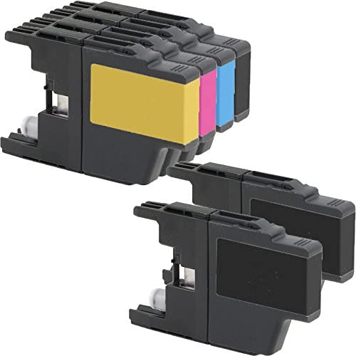 6 Inkfirst® Compatible Ink Cartridges LC71 LC75 LC71BK LC71C LC71M LC71Y Replacement for Brother LC71 LC75 MFC-J425W