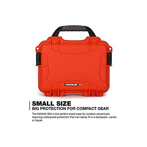 Nanuk 904 Waterproof Hard Case with Foam Insert - Orange