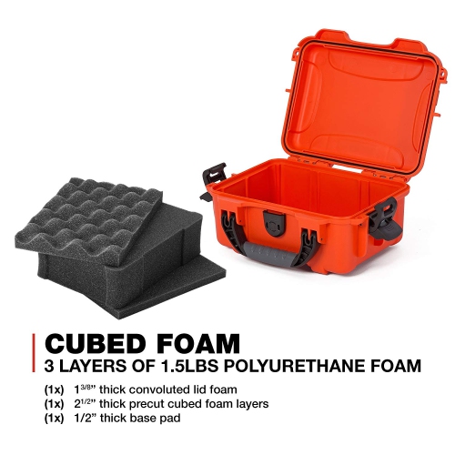 Nanuk 904 Waterproof Hard Case with Foam Insert - Orange