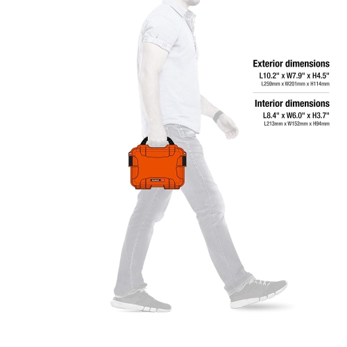Nanuk 904 Waterproof Hard Case with Foam Insert - Orange