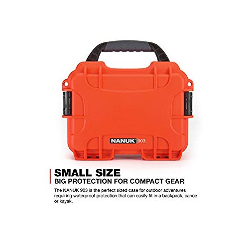 Nanuk 903 Waterproof Hard Case with Foam Insert - Orange