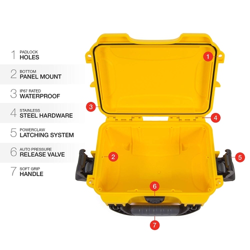 Nanuk 903 Waterproof Hard Case Empty - Yellow