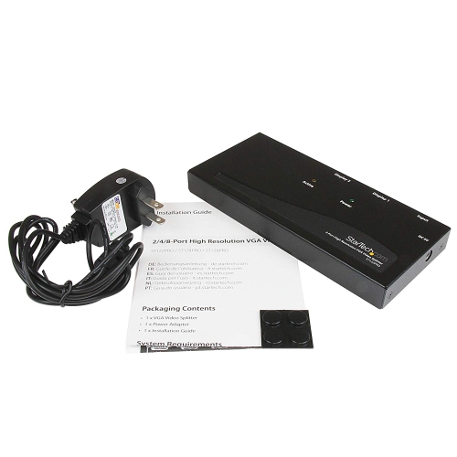 StarTech 2 Port High Resolution VGA Video Splitter with Built-in video Amplifier - 350 MHz - VGA Video Splitter 1 x