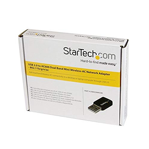 StarTech USB 2.0 AC600 Mini Dual Band 2.4GHz 5GHz USB Wireless-AC Network Adapter