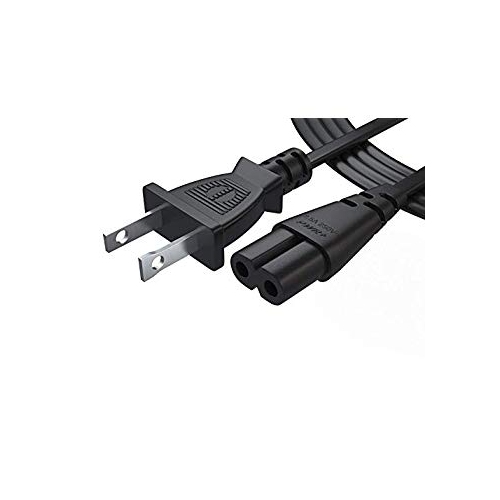 PWR  Ul Listed Nema 1-15P to Iec320C7 Long 6 Ft (1.8 Meter) 2 Prong Figure 8 Ac Wall Cable Power Cord for Led Lcd Tv Samsung