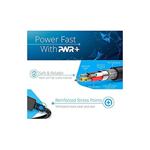 Pwr UL Listed NEMA 5-15P to IEC320C5 Long 6 Ft 3 Prong AC Laptop Power Cord Cable for Dell IBM Hp Compaq Asus Sony