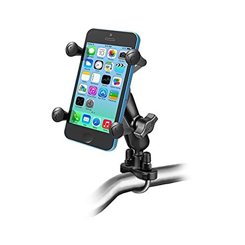 RAM Handlebar Rail Mount with Zinc Coated U-Bolt Base and Universal X-Gripâ„¢ Cell Phone Holder