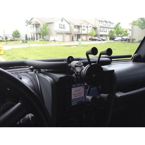 RAM Handlebar Rail Mount with Zinc Coated U-Bolt Base and Universal X-Gripâ„¢ Cell Phone Holder