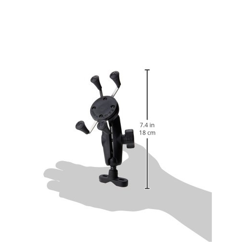 RAM Handlebar Rail Mount with Zinc Coated U-Bolt Base and Universal X-Gripâ„¢ Cell Phone Holder