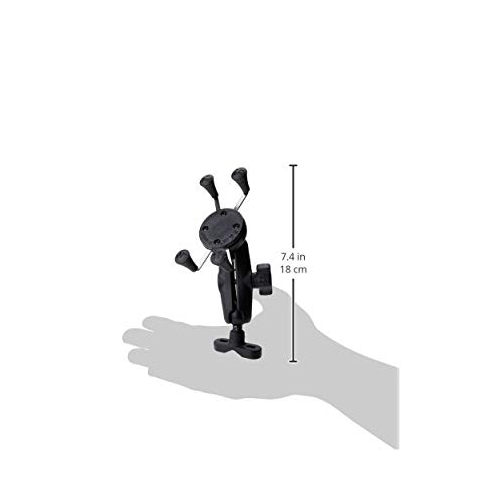 RAM Handlebar Rail Mount with Zinc Coated U-Bolt Base and Universal X-Gripâ„¢ Cell Phone Holder