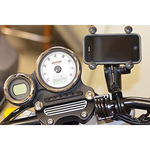 RAM Handlebar Rail Mount with Zinc Coated U-Bolt Base and Universal X-Gripâ„¢ Cell Phone Holder