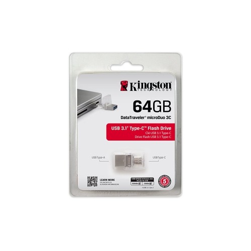 Kingston Digital 64GB Data Traveler Micro Duo USB 3C Flash Drive