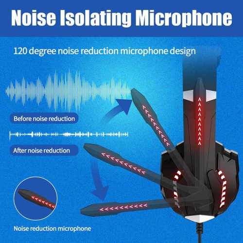 KOTION EACH G9000 3.5mm Game Gaming Headphone Headset Earphone Headband with Microphone LED Light for Laptop Tablet Mobile Pho