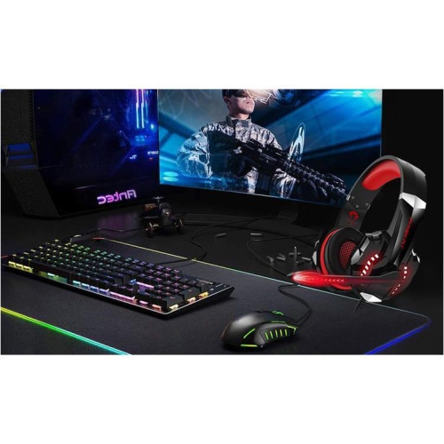 KOTION EACH G9000 3.5mm Game Gaming Headphone Headset Earphone Headband with Microphone LED Light for Laptop Tablet Mobile Pho