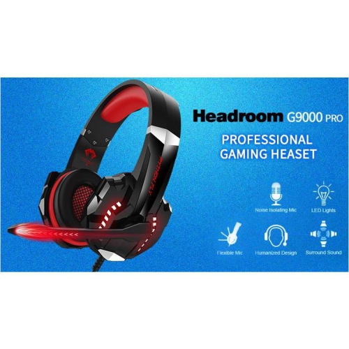 KOTION EACH G9000 3.5mm Game Gaming Headphone Headset Earphone Headband with Microphone LED Light for Laptop Tablet Mobile Pho