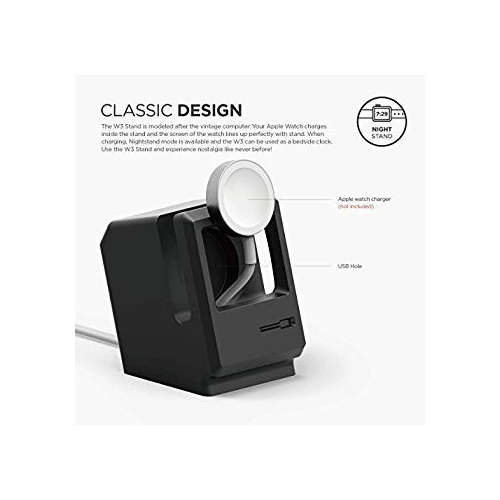 elago W3 Stand for Apple Watch Series 4 Series 3 Series 2 Series 1 42mm 40mm 38mm [Nightstand Mode][Origina